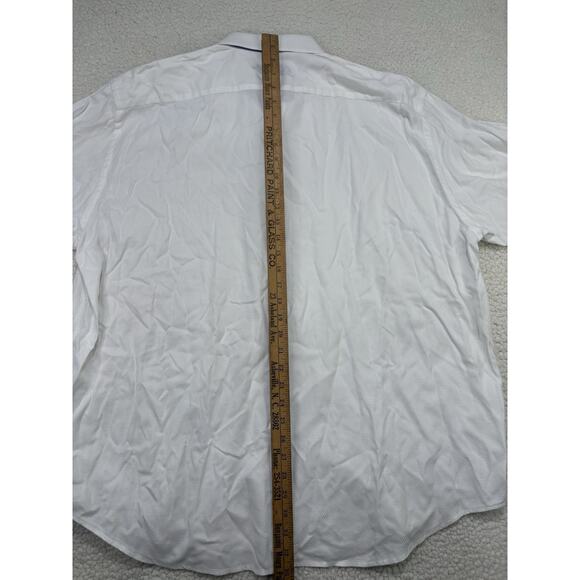 Robert Graham Mens XXL White Colored Flip Cuff Button Up Long Sleeve Dress Shirt - Picture 12 of 12